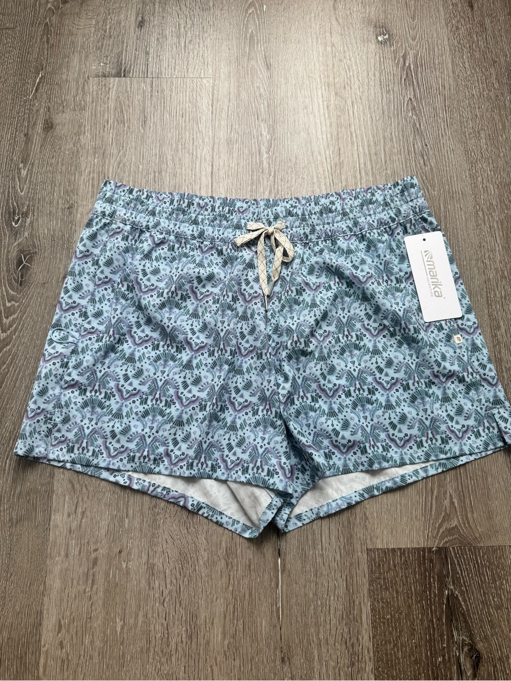 Marika Cassidy Shorts XL Blue Purple Printed Hiking Athletic NWT